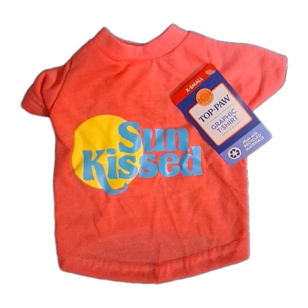 Top Paw Pink Sunkissed Doggy Tee X-Small | Trendy Pet Clothing | Stylish Canine